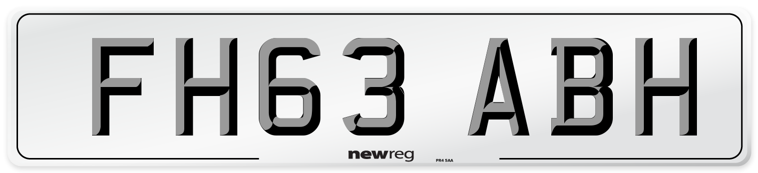 FH63 ABH Number Plate from New Reg